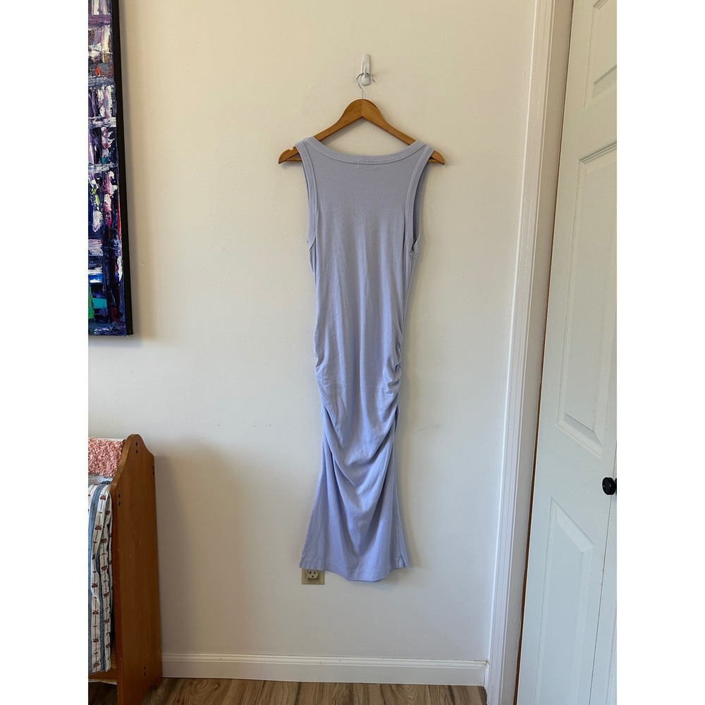 Michael Stars Esme Ribbed V-Neck Cotton Midi Dress | Size Large - Picture 7 of 9